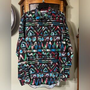 Vintage 90s WRANGLER Cowboy Cut Single Needle Tailoring Made in USA Large Rodeo